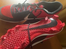 Nike Men's Alpha Huarache Varsity Low MCS AO7959-005 Black Red Sz 13