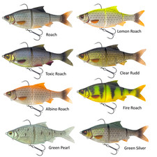 New 3D Savage Gear Ready To Fish Roach Pike soft Serated Lure Trebles 14cm 40g