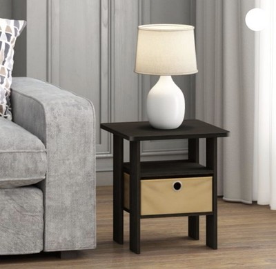 End Table Side Table Nightstand Bedside Table Storage Bin Drawer 