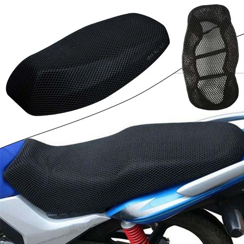 Breathable 3d Mesh Motorcycle Seat Cover Pad Moped Motorbike Scooter Black Seat - Picture 8 of 24