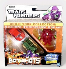 Transformers Bot Shots Battle Game Cliff Jumper, Deception Brawl & Dirt Boss NEW