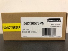 Amerock Edge 3" Polished Nickel Drawer Pulls, 10-Pack Model 1300PN .