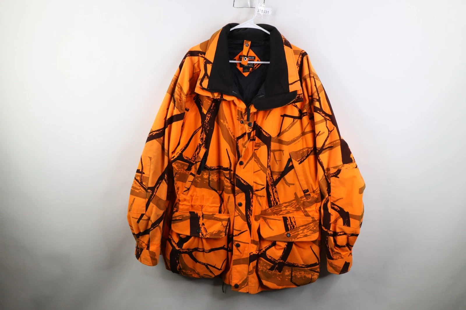 Vintage 90s Streetwear Mens XL Camouflage Chamois Cloth Chore Barn Jacket Blaze