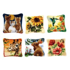 Knotted pillow decorative pillowcases pillowcase yourself knotting latch hook kit de