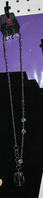 PAPARAZZI MEDIUM LENGTH NECKLACE & EARRINGS  NEVER A DULL MOMENT, WHITE NECKLACE