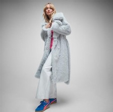 Missguided Longline Belted Faux Fur Coat
