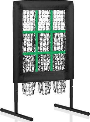 9 Hole Pitching Net with Target & Training Ball for Baseball/Softball Practice