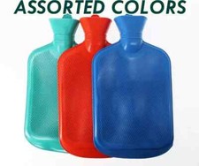 1/3pcs Large Hot Water Bottle Natural Rubber Warmer 2L Litre RED BLUE GREEN