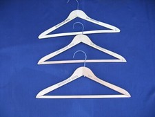 SET OF THREE VINTAGE CHANCELLOR HOTEL SAN FRANCISCO WOODEN / WOOD CLOTHE HANGERS