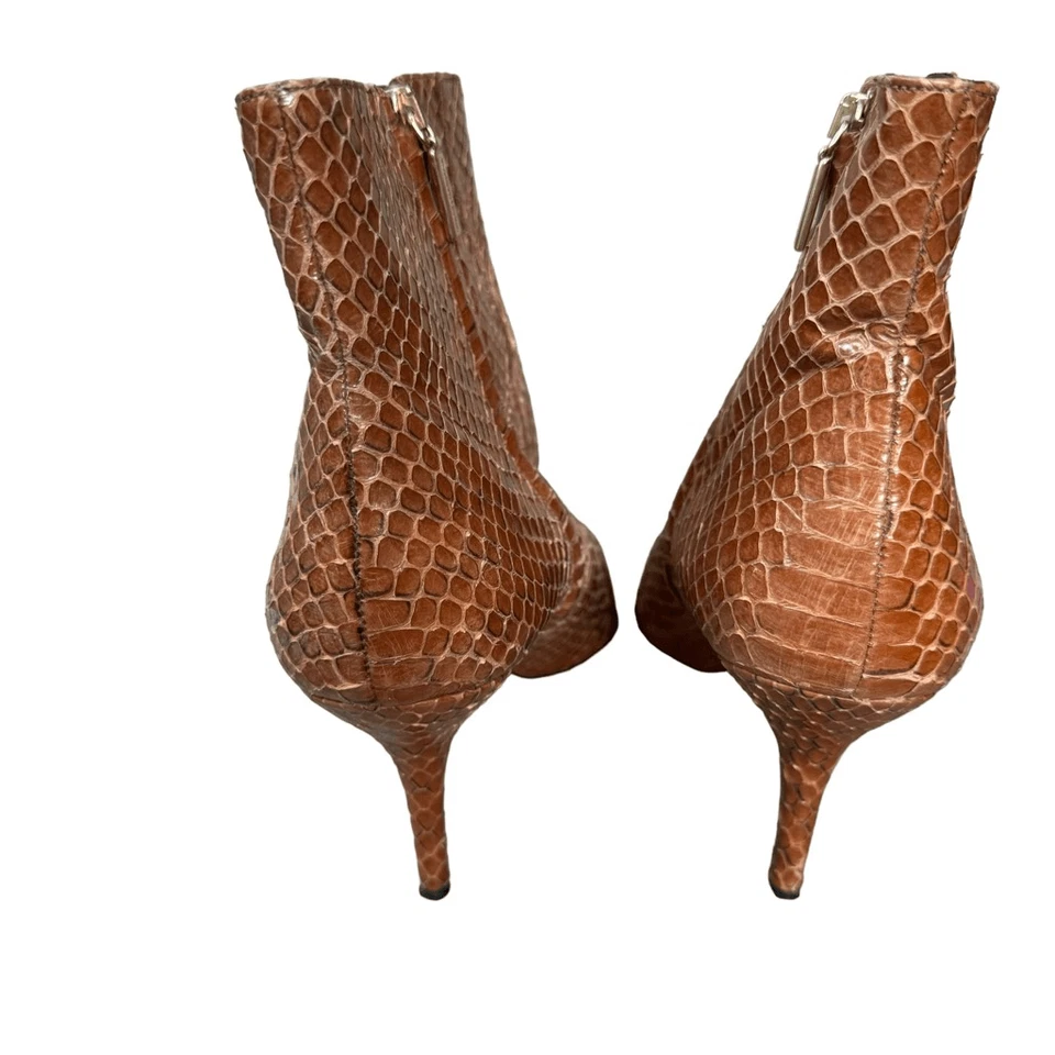 Dolce & Gabbana Botines Cuero Piel Serpiente Marrón Punta Talla 41EU/11US Foto 3 de 4