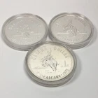 1975 Canadian Silver Dollar Calgary 3 Coin Set - (UNC) in Capsules KM#97 - 3614