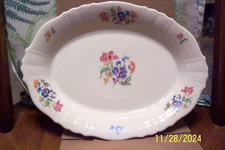 Vintage O.P. Co. Syracuse China Floral Oval Serving Plate
