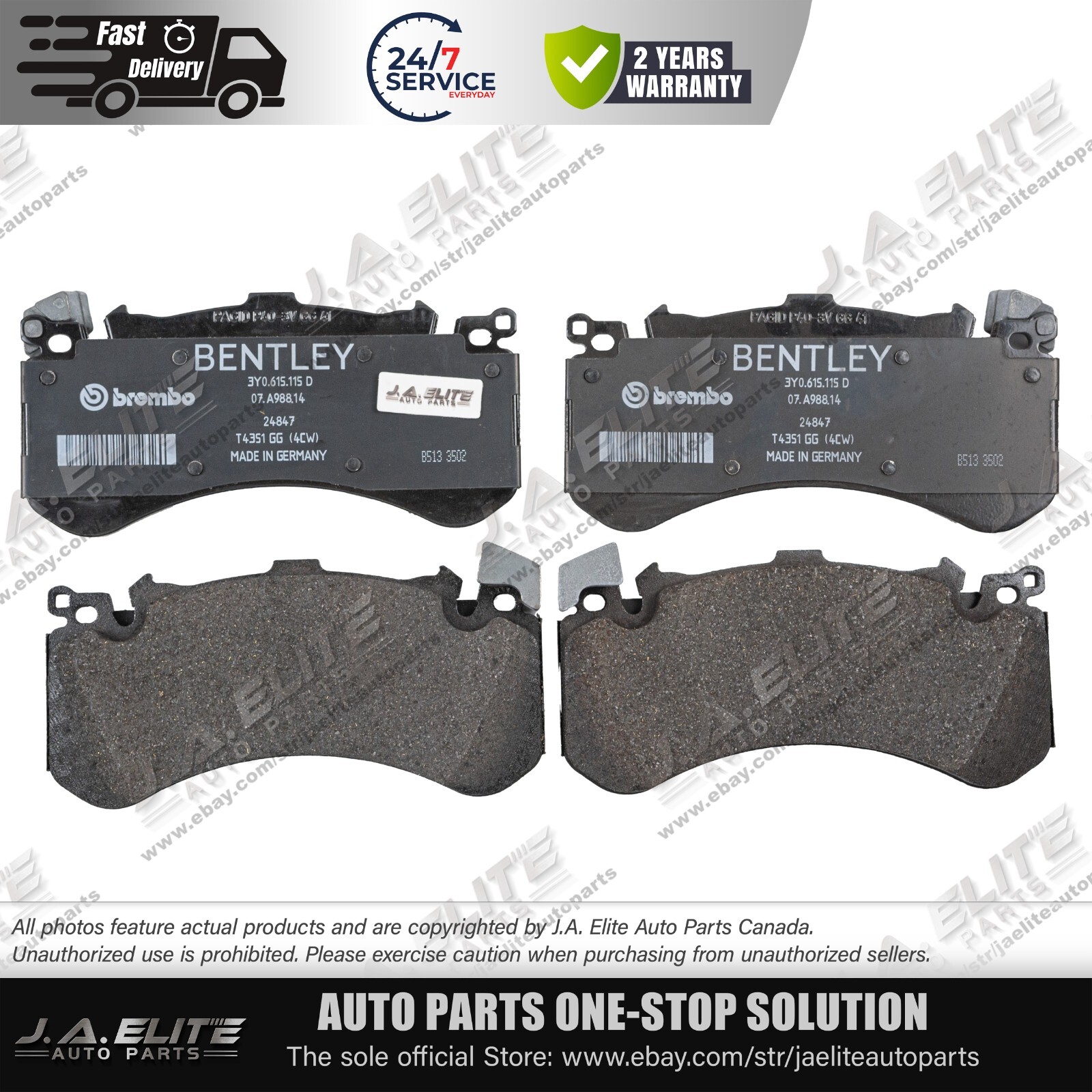 Bentley Mulsanne Front Brake pads 2 pcs