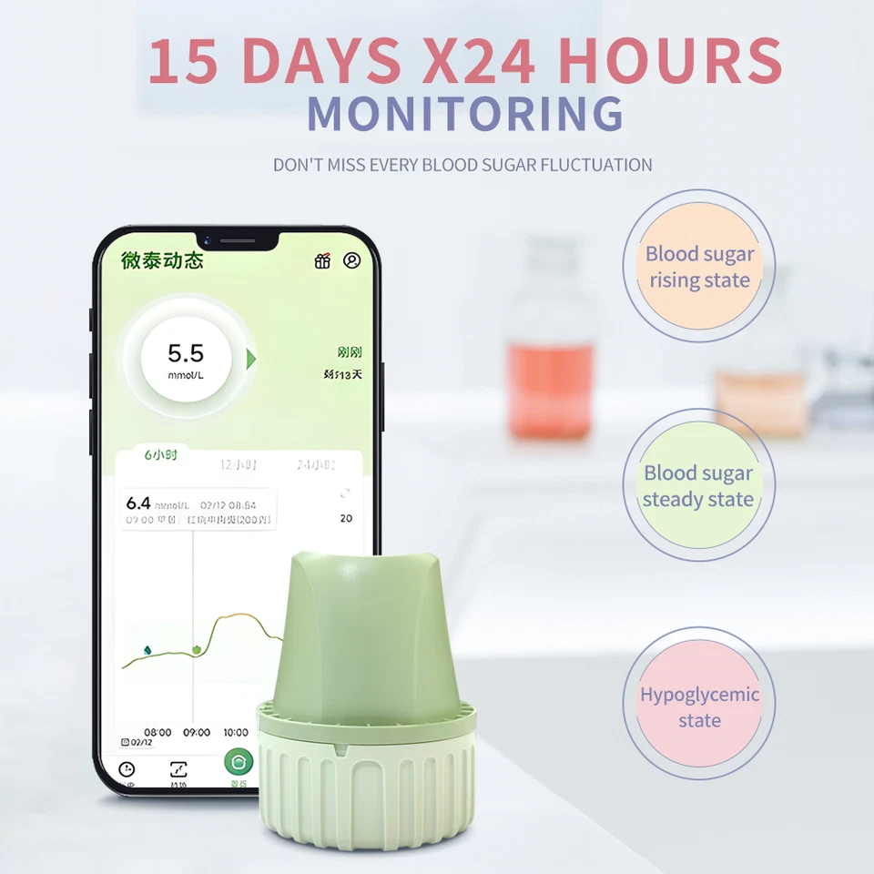Aidex 2 CGM 24h Überwachung Blutzuckertest Nur für Android verfügbar - Bild 3 von 4