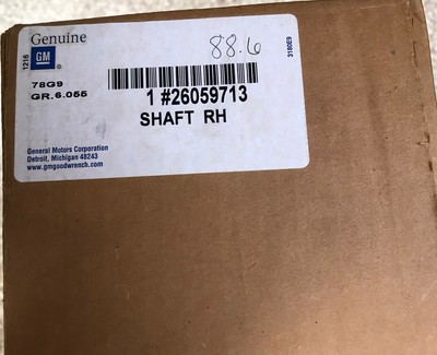 Front Drive Axle Inner Shaft (Rh) GM 26059713 / 26058832 | eBay