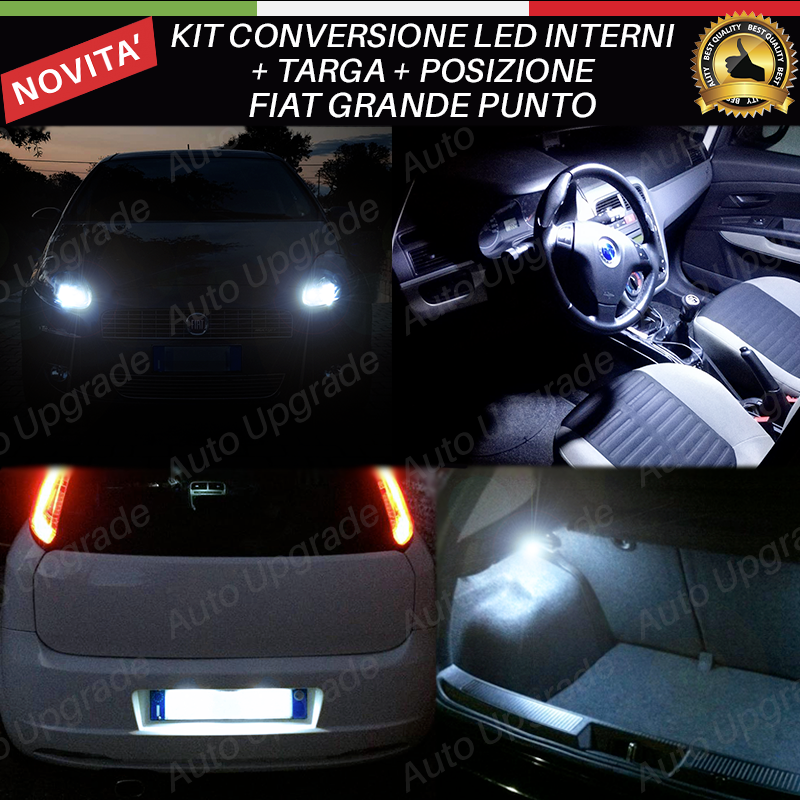 COPPIA LUCI TARGA 5 LED FIAT PUNTO EVO T10 W5W CANBUS - Foto 10