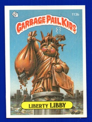 LIBERTY LIBBY 1986 TOPPS GPK GARBAGE PAIL KIDS STICKER #113B EXMINT NICE CORNERS