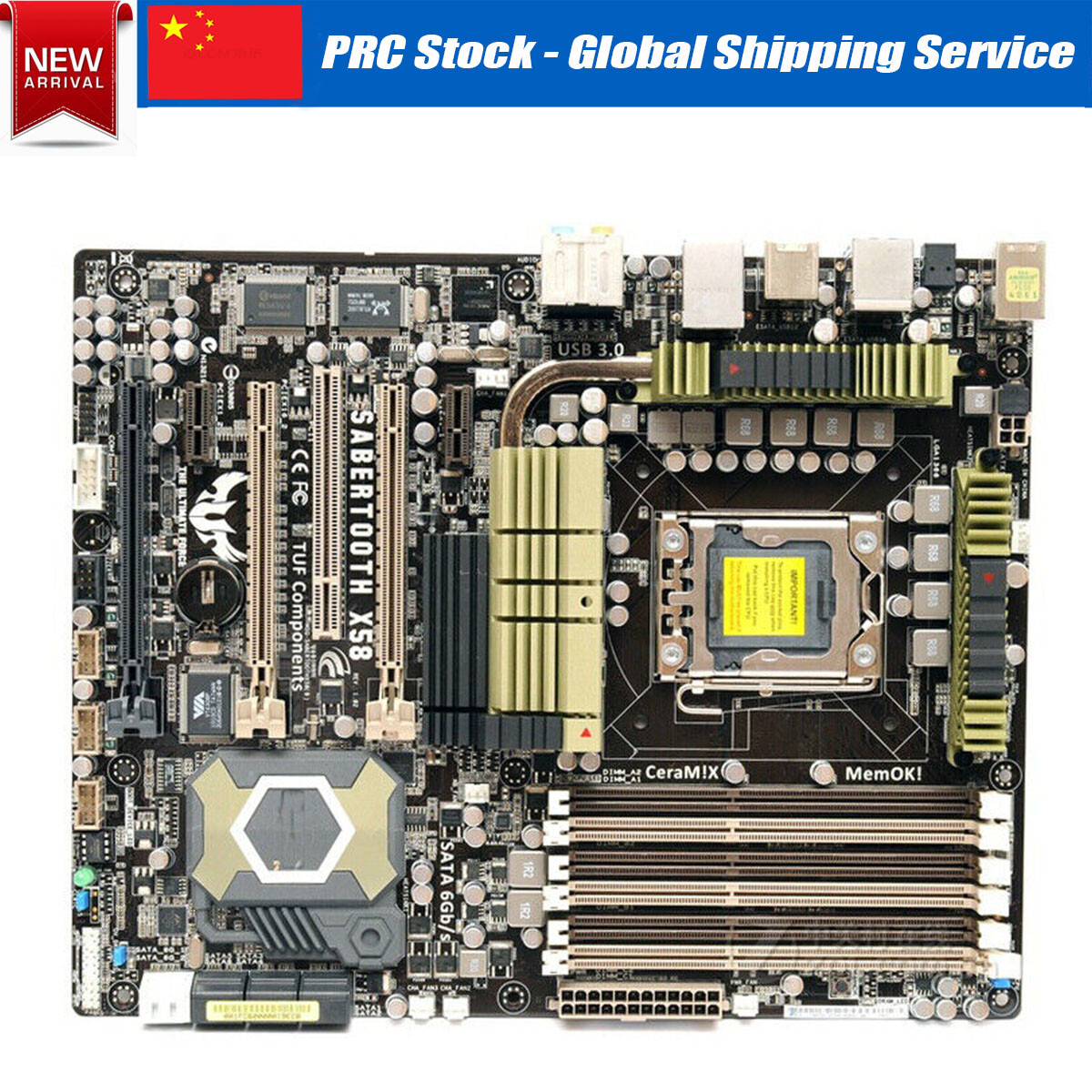 ASUS SABERTOOTH X58 Motherboard USB LGA 1366 6*DDR3 RAM ICH10R