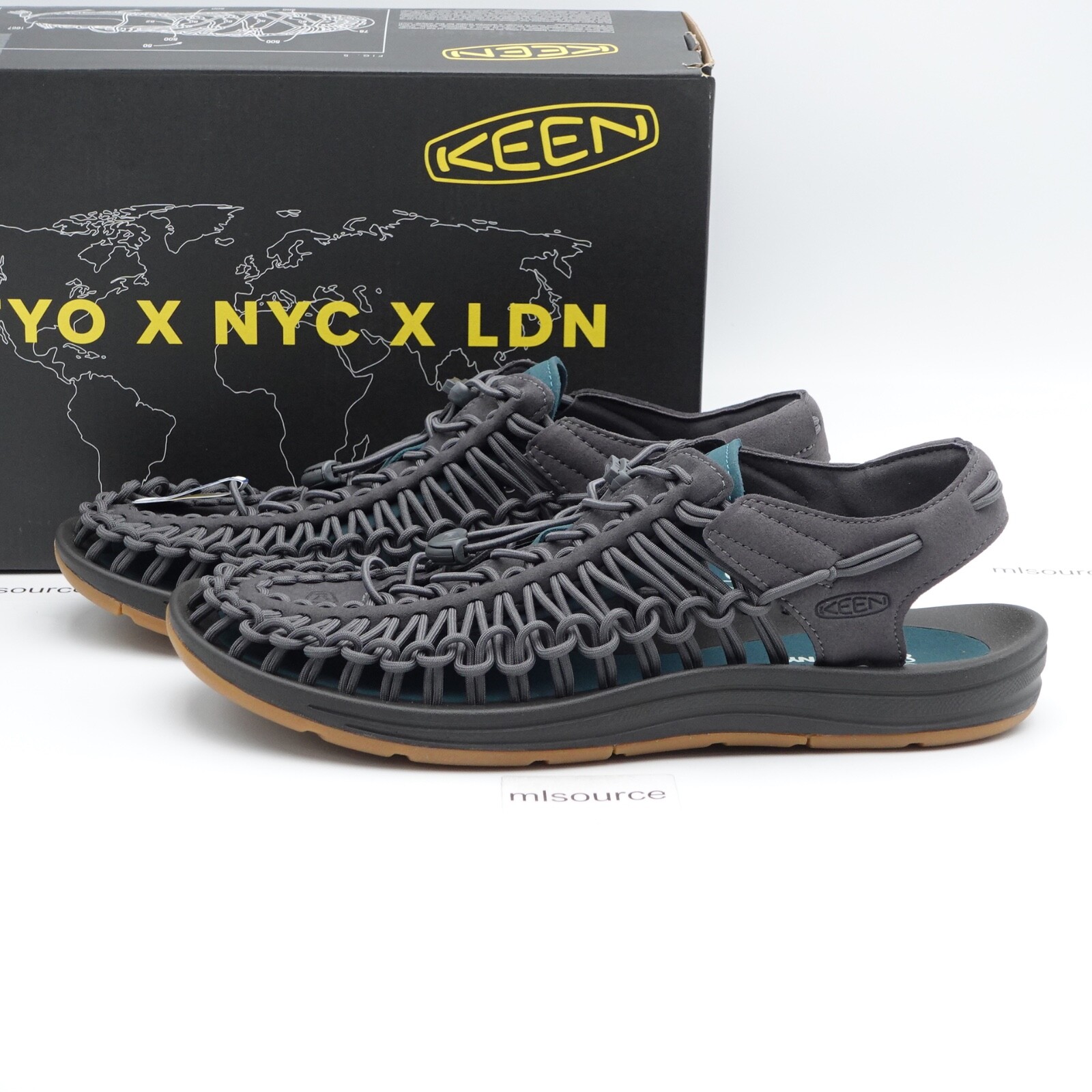 Sandali uomo taglia 11 5 KEEN UNEEK solo NY 1028929 antracite