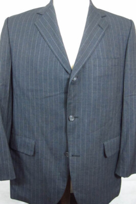 GORGEOUS VTG Brooks Brothers Brooksease Gray Stripe Wool Suit 40R