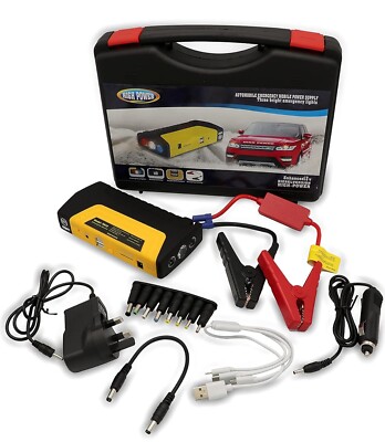 12V High Power Automobile Emergency Supply Jump Starter for Cars With LED Lights