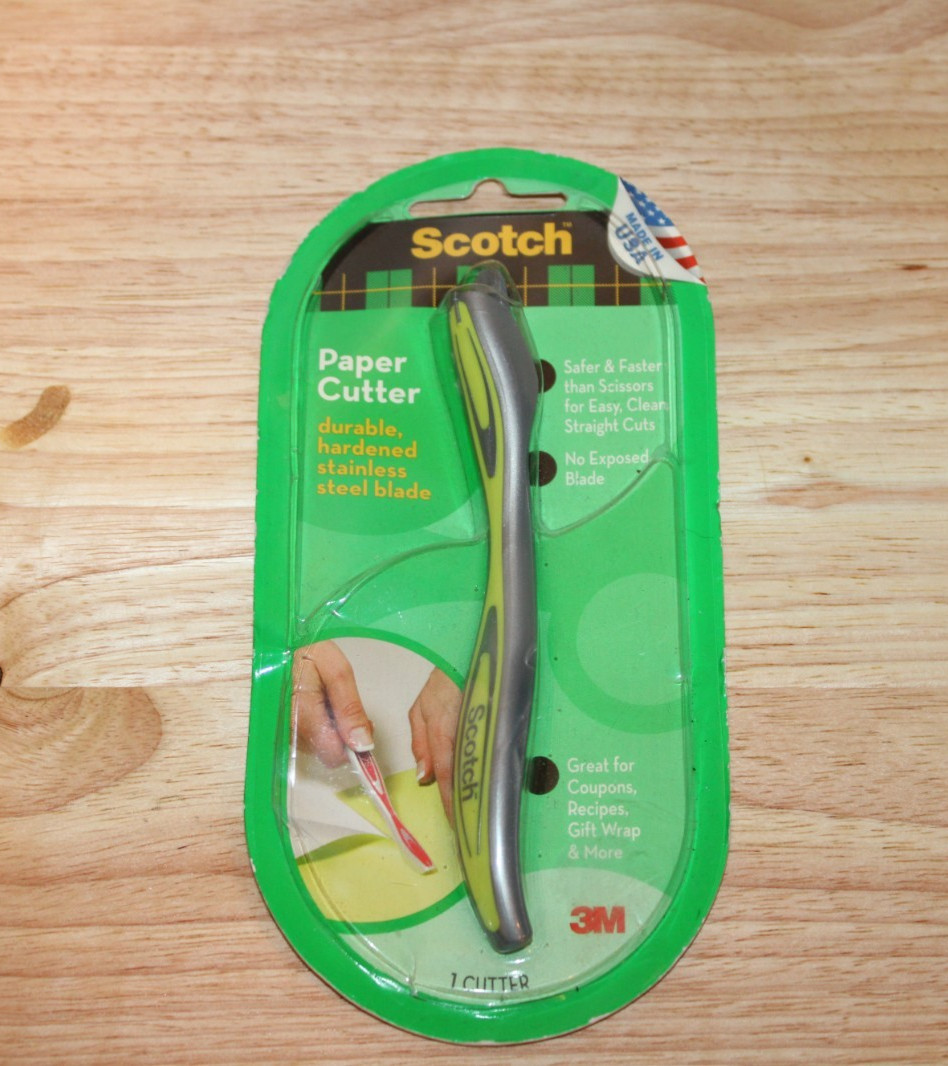 Cutter Gift Wrap Stainless Blade Usa Made New Nip - Green