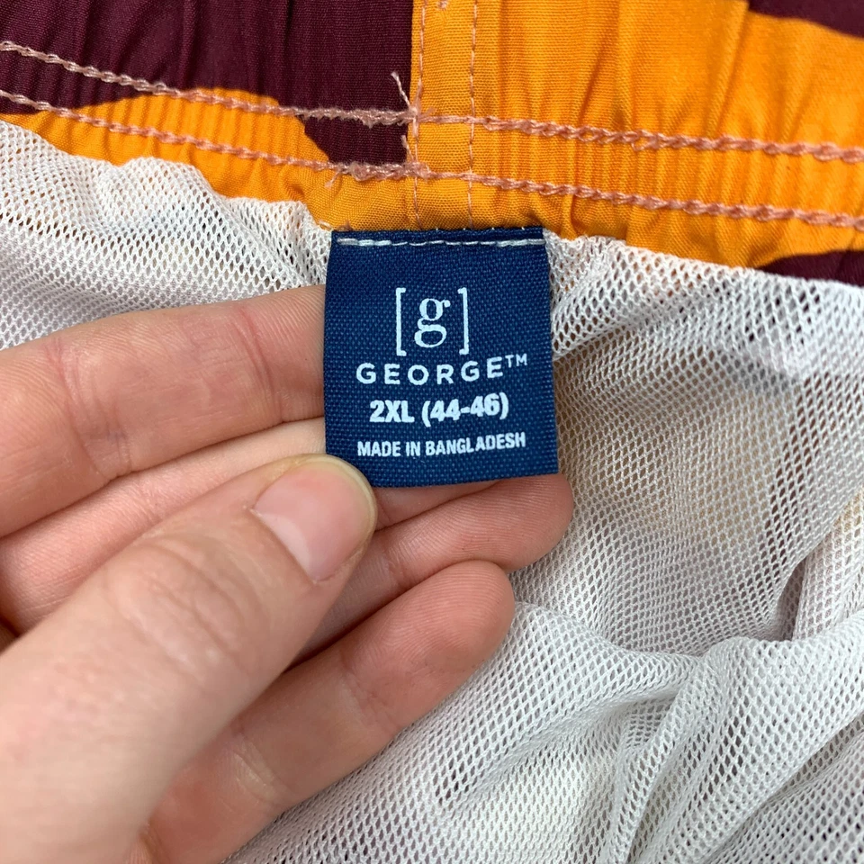 Pantalones cortos George Swimwear Mesh Board para hombre 2XL multicolor cintura elástica cordón Foto 3 de 4