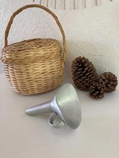 19 ⚜️ Ancien Entonnoir J. Rivière Le Blanc en Métal Vintage Authentique