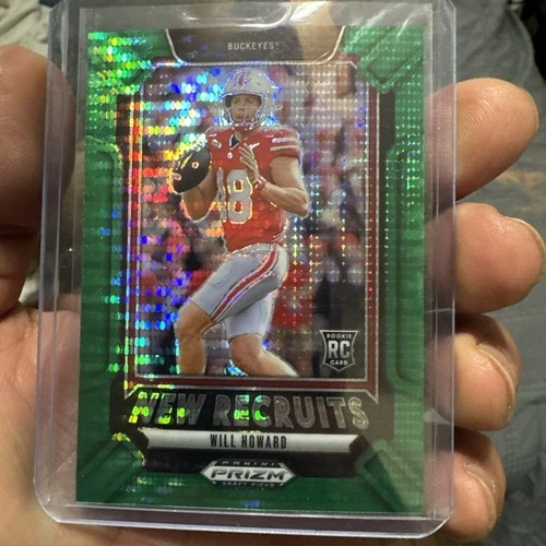 2025 Panini Prizm Draft Picks Football Green Pulsar Will Howard #8