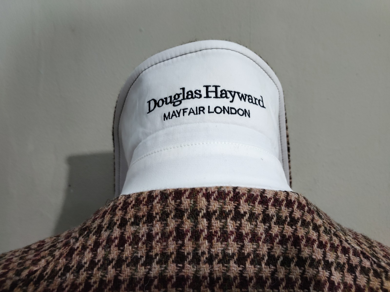 Douglas Hayward Harris Tweed Style 1 Houndstooth Overcoat Brown Size Small image 5