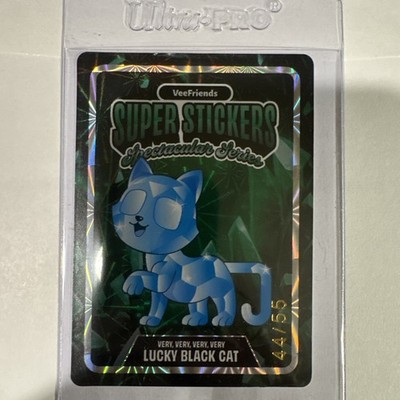 2026 VeeFriends Super Stickers Spectacular Series Lucky Black Cat Emerald 02/55
