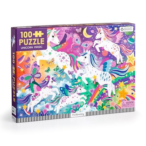 Mudpuppy Unicorn Magic – 100 Piece Jigsaw Puzzle With Colorful And Fun Illustrations of Sparkling Unicorns For Children Ages 5 And Up - Image 5