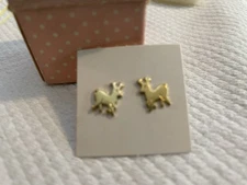 Avon Vintage 1980 Dancin' Reindeer Pierced Earrings