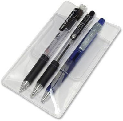 5 Pieces Heavy Duty PVC Shirts Lab Coats Pocket Protector for Pen Leaks (Transpa