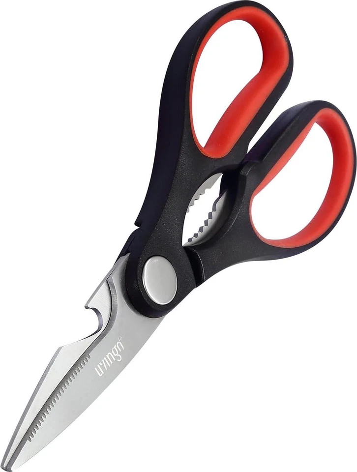 LIVINGO 8 Kitchen Scissors All Purpose - 2 Pack Heavy Duty Kitchen Meat Shears, - Image 3 of 4