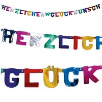 (1,15€/M) Girlande Herzlichen GlüCkwunsch Geburtstag Party Deko ÜBerraschung