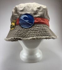 The Children  s Place Beige Cotton Bucket Hat Large 10-14 New w/o Tags Surf Theme