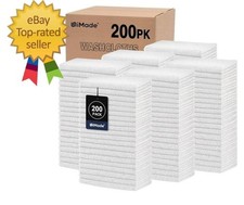 Washcloths Bulk - 200 Pack - Face Towels 12" x 12" , Highly Soft Wash Cloths an