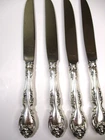 Vintage Set of 4 Gorham Sterling Silver Melrose Dinner Knives 1948 Design