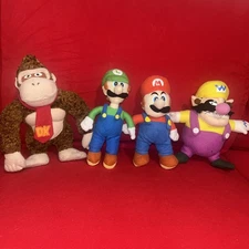 Super mario kellytoy plush set mario luigi donkey kong wario