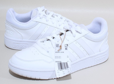 Adidas Hoops 3.0 Womens Size 8 Triple White Sneakers Shoes
