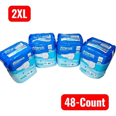 Attends Bariatric Incontinence Briefs, 2X-Large, Ultimate Absorbency, Case of 48