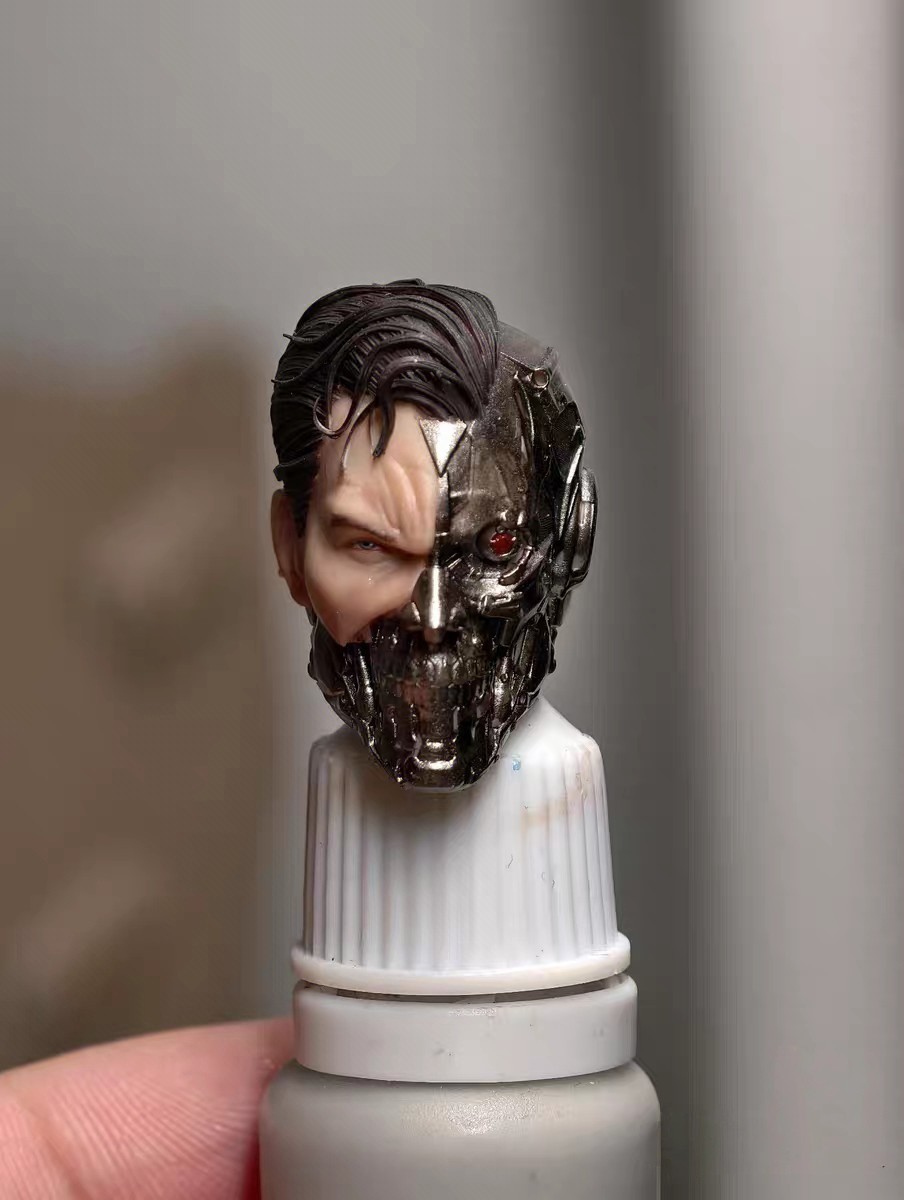 Painted 1/12 Cyborg Hank Henshaw Head Sculpt Fit 6'' ML Action