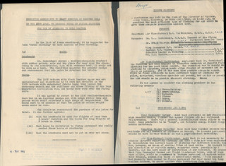 RAF REPORTS 1942/1943 WINTER CLOTHING AIR VICE MARSHALL MANSELL SIGNED