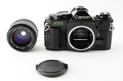 MINT] Canon AE-1 program 35mm Black Film Camera New FD 50mm