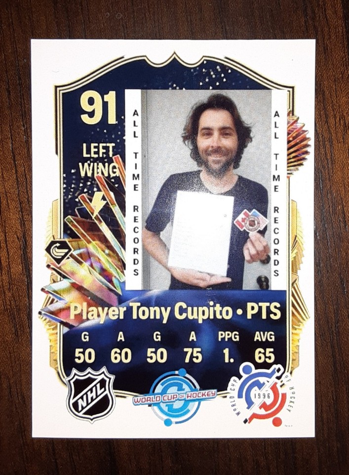 Tony Cupito Hockey Player Business Card Nhl 2024a Current Playing 