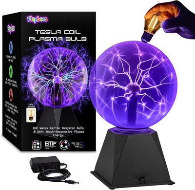 Purple Plasma Ball - 7 Inch - Tesla Coil Bulb Static Electricity in a Vacuum Pre