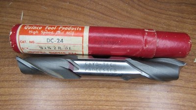 Quinco DC-24 HSS twist end mill 3/4''x3/4'' 2 FL DE Cryo-Tech bit
