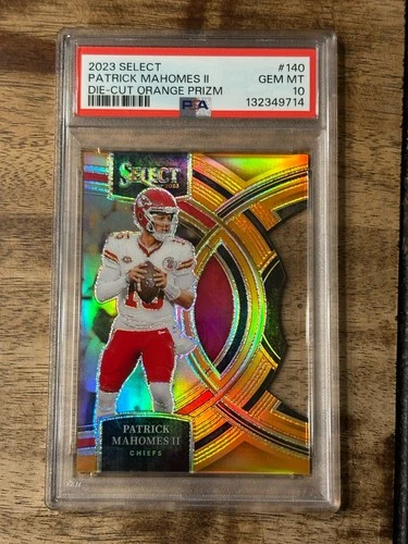2023 PANINI SELECT PATRICK MAHOMES II #140 ORANGE DIE-CUT /399 PSA 10 GEM MT