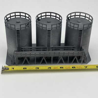O Scale Refinery Tank Farm. BUILT.  Unpainted